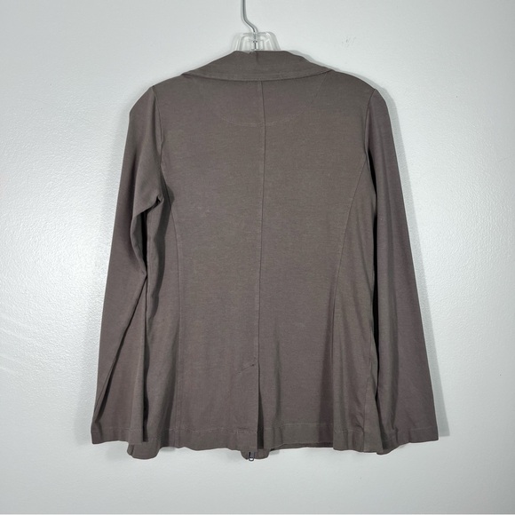 Eileen Fisher Women's Taupe Full Zip Lightweight Jacket Small Petite SP Casual - Picture 3 of 5